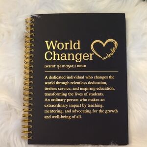 Black and Gold Spiral Notebook
